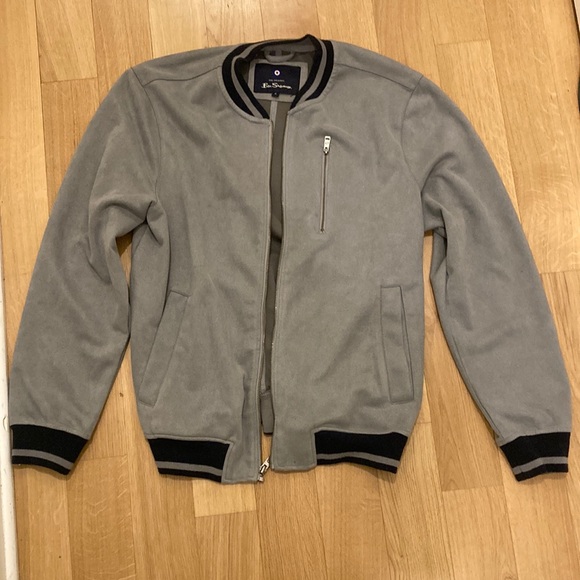ben sherman grey silver suede jacket - Picture 1 of 1